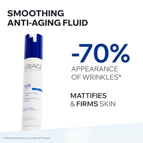 Uriage Age Lift Firming Smoothing Day Fluid 1.35 fl.oz. | Anti-Aging Fluid with Retinol, Hyaluronic Acid & Rose Fruit Extract that Reduces the Appearance of Fine Lines and Wrinkles