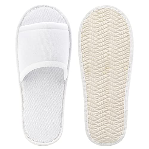 Frcctre 15-20 Pairs Disposable Slippers, Non-Slip Disposable Women Spa Slippers Portable Indoor Slipper for Guests Hotel Home Travel Wedding Salon, Individually Wrapped