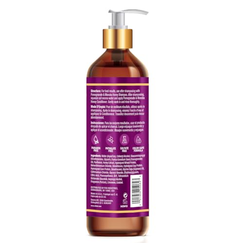 Difeel Pomegranate & Manuka Honey Sulfate-Free Conditioner 33.8 oz. for Dry, Damaged Hair