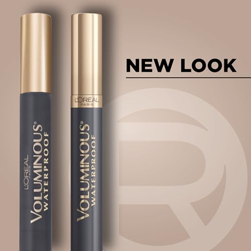 L'Oreal Paris Voluminous Original Volume Building Waterproof Mascara Bundle, Black and Black Brown, 0.28 fl. oz. and 1 Count