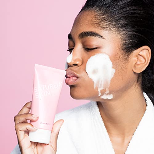 Saturday Skin Facial Melt Balm and Foam Cleanser Value Bundle for Makeup Remove Face Wash with Natural Ingredients
