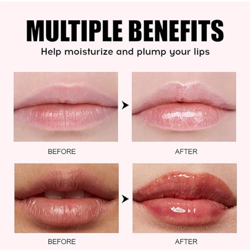 8 Colors Hydrating Lip Oil, Big Brush Head Lip Glaze Shiny Transparent Lip Glow Oil 0.35 Fl Oz, Glossy Finish (Set A+Set B)