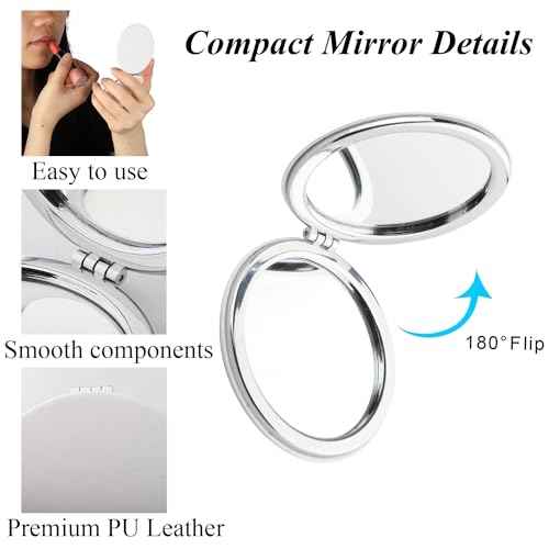 PLITI Daughter in Law Gift to My Daughter in Law Wedding PU Leather Compact Mirror from Mother in Law Father in Law (Daughter in Law LCM)