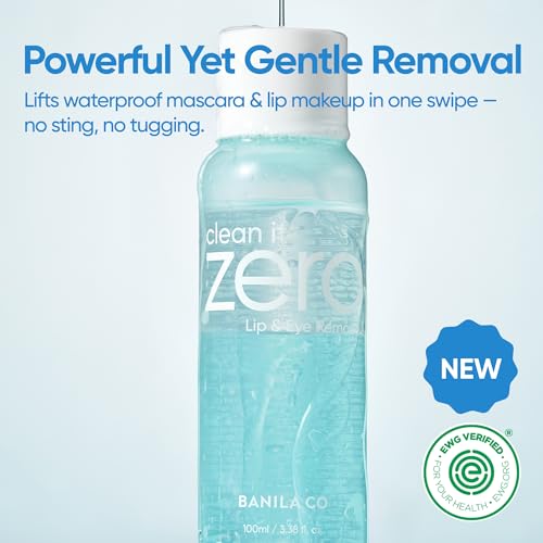 BANILA CO Clean it Zero Lip & Eye Remover | Gentle Bi-Phase Makeup Remover for Waterproof Eye & Lip Makeup | Vegan, Non-Irritating Formula with Coconut & Jojoba Oils (100ml / 3.38 fl.oz)