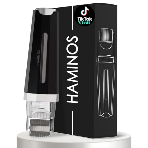 Derma roller 0.25 mm 3.0 with Reservoir for Hair, Beard, Skin, Wrinkles, Stretch Marks, Hyperpigmentation INSTANT SERUM APPLICATION, 520 Titanium Needles