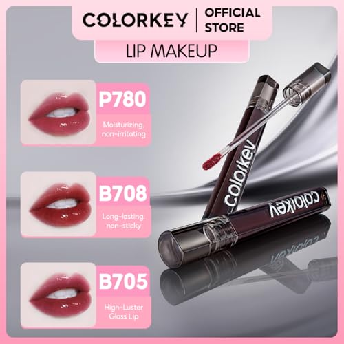 COLORKEY Air Lip Glaze Gloss Series, Lightweight & Hydrating Lip Gloss with Long-Lasting Shine, Enriched with Moisturizing Ingredients, High Shine Glossy Lip Tint, Soft & Plump Lips, Non-Sticky (O771)
