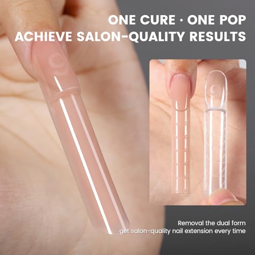 ImMaster 3D Reverse French Dual Form,150pcs Magic Caps Zone French Nail Dual Form for Beginners & Pros (IM111)