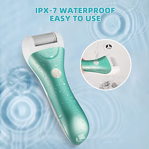Callus Remover for Feet, Nicebirdie Electric Foot File Callus Removers Rechargeable Waterproof Pedicure Tools Foot Scrubber Shaver Feet Care Tool for Cracked Heels Dead Skin £¨Blue+Golden £©
