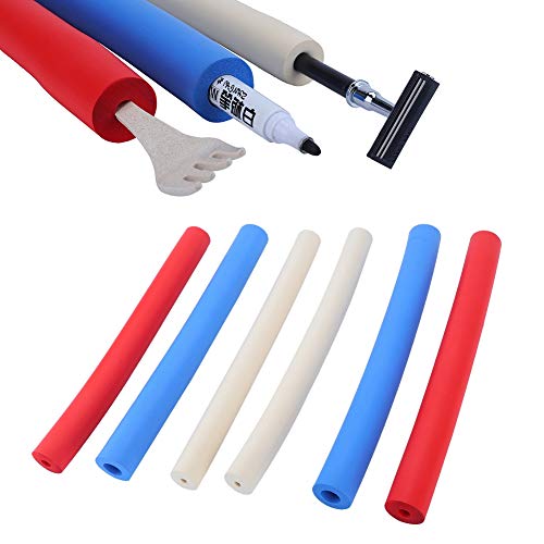 6Pcs Shaving Pen Foam Grip Tube,Non Slip Foam Handle Sleeve Cover Padding Grips for Utensil, Pens, Pencils, Razors
