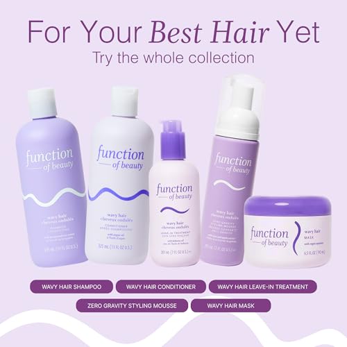 Function of Beauty Hair Mask for Wavy Hair - Sulfate-Free Deep Conditioning Hair Mask for Natural Wavy Texture & Restores Shine - Lightweight, Anti-Frizz & Prevents Breakage with Vegan Squalane