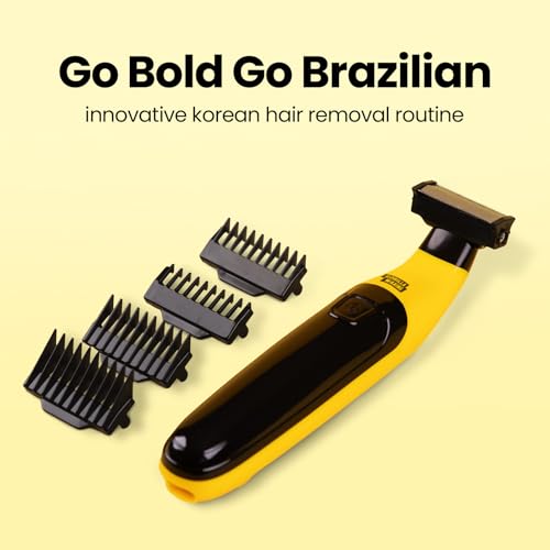 Gorilla Technique Men¡¯s Groin & Body Hair Trimmer ? 2-Way Pivot Blade, No-Nick Skin Guard, 4 Trimming Heads, 1?6mm Combs, IPX4 Waterproof, Electric Shaver for Pubic & Ball