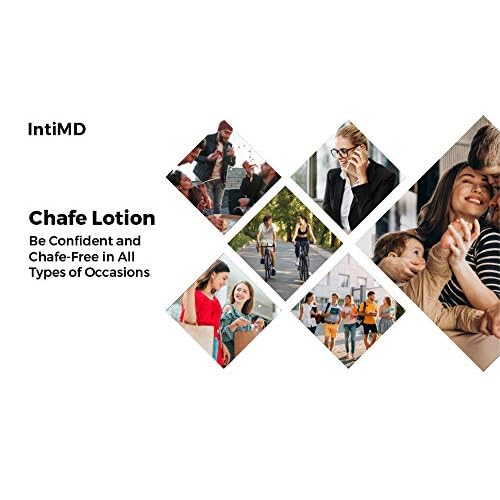 IntiMD Chafe Lotion RealDry formula Anti-Chafe Cream Protect Sensitive Skin from Chafing, Rubbing, Friction for Inner Thighs, Under Breasts, Underarms, Shoulders, Running, Cycling