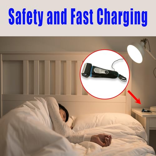 12V Charger Compatible with Braun Shaver S3 S6 S7 S8 S5 S9 S1 Series 1 3 5 6 7 8 9 340 3040s 390cc 720 790cc Wall Power Adapter Charging Cord for Electric Razor Trimmer