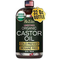 Ella & Eden Organic Castor Oil ? Cold-Pressed Hexane-Free Unrefined - For Hair Growth, Skin and Face - USDA Certified & 100% Pure - 32 fl oz