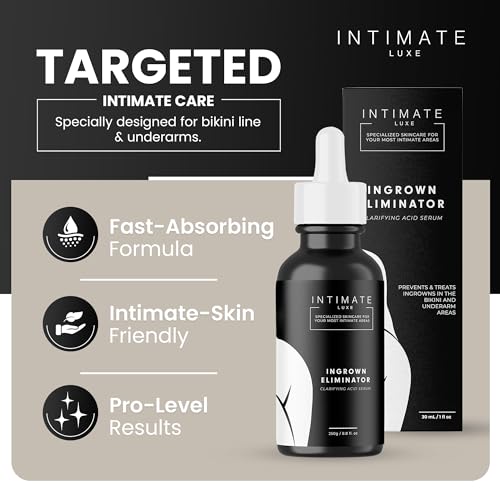 Ingrown Eliminator Serum ? Fragrance-Free Serum for Bikini Line & Underarms ? Helps Reduce the Look of Ingrown Hairs, Bumps & Uneven Texture ? pH-Balanced for Intimate Areas ? 1 fl oz