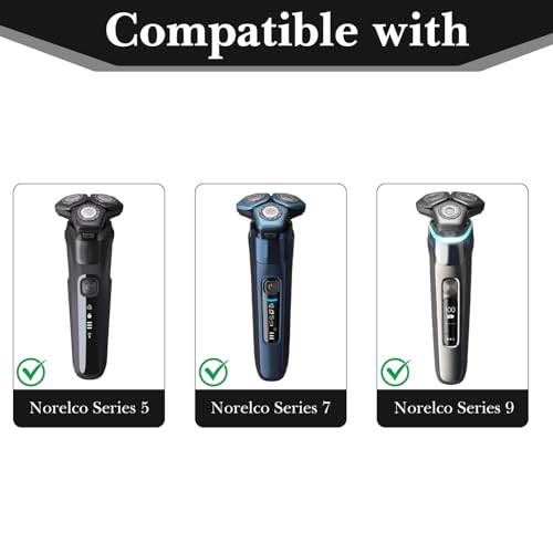 Linkidea Hard Shell Electric Shaver Storage Case for Travel & Daily Use, Protective Organizer Case Compatible with Philips Norelco Series 7, Compact Men's Shaver Bag (Black)