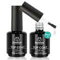 beetles Gel Polish 2Pcs 15ml No Wipe Top Coat Gel Nail Polish High Gloss Shiny Long-Lasting Clear Gel Top Coat, Soak Off Nail Lamp, Spring Nails Home DIY Manicure and Nail Salon Gifts for Women