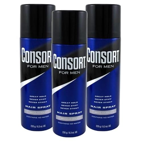 Consort Hair Spray 8.3 Ounce Regular Hold Aerosol (Pack of 3)