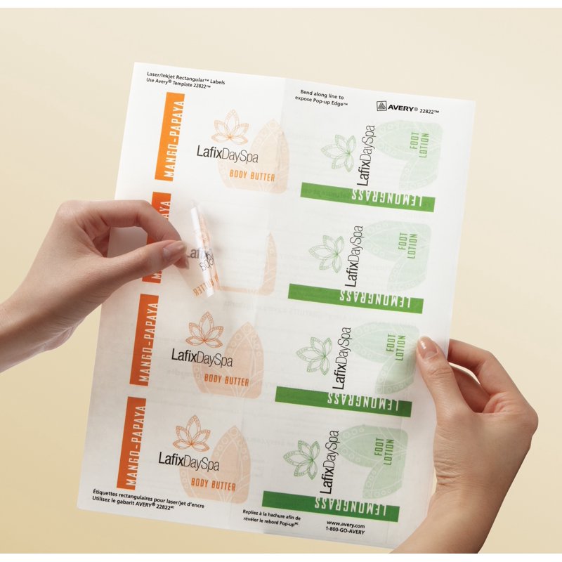 Clear Rectangle Printable Labels for Laser & Inkjet Printers 2x3 Inches - Pack of 40