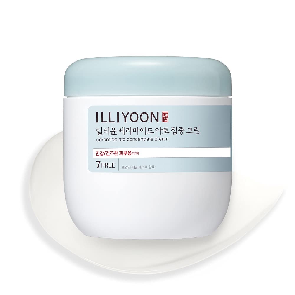 Illiyoon Ceramide Ato Concentrate Cream | Moisturizer for Dry & Sensitive Skin, 100hr Lasting Hydration, For Face & Body, Gentle for Infants, Moisture Barrier Repair, Vegan Certified, 2.53 fl.oz.