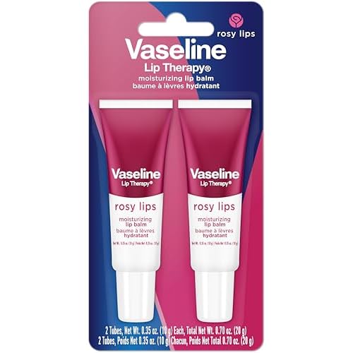 Vaseline Lip Therapy Rosy Lips Moisturizing Lip Balm -Twin Pack,(Pack of 4)