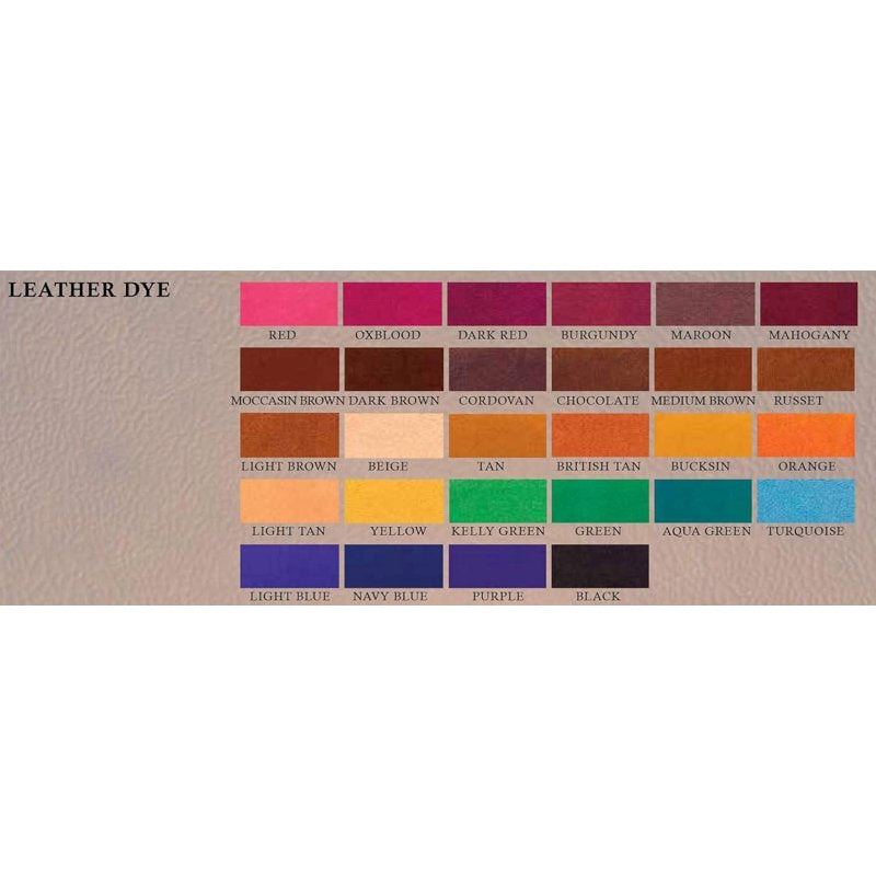 Leather Dye - Alcohol-Based Permanent Dye for Shoes, Belts, Furniture, 4 Fl Oz