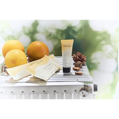 Leak-Proof Travel Size Body Wash 1 Oz Each Pack of 200 Bulk Pack Santal and Orange Scent Hotel Body Wash Amenities and Toilteries for Hospitality