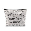 XYANFA Tattoo Inspired Makeup Bag - Tattoo Artist Gifts Zipper Pouch (Cotton)