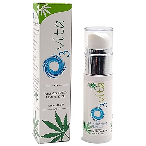 1.2 oz Pure Ozonated Extra Virgin Hemp Seed Oil for Dry or Damaged Skin