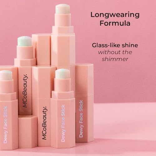 MCoBeauty - Dewy Face Stick - Silky Skin Highlight & Illuminating Glass Finish for Radiant, Healthy-Looking Skin, Shea Butter-Infused Skincare-Grade Glow - Highlighter Makeup, Stocking Fillers