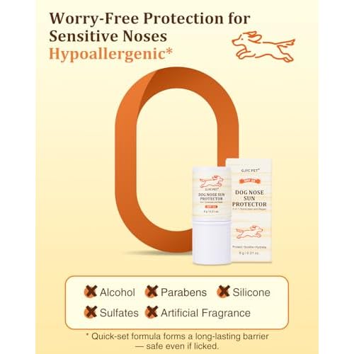 Dog Nose Sun Protector Balm - SPF25+ Snout Sunscreen for Pups, Shea Butter & Coconut Oil Moisturizer Formula, Protects & Against Dry, Cracked Sensitive Noses
