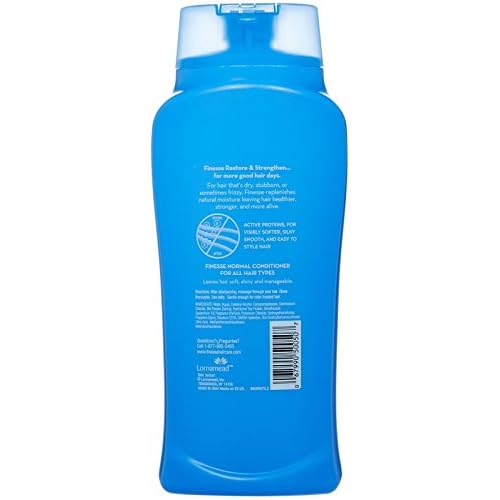 FINESSE Restore + Strengthen Normal Conditioner, 24 oz, Moisturize & Repair Dry or Damaged Hair for Soft, Healthy Looking Hair