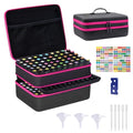 Essential Oil Storage Box, Hard Shell Case for 1-15ml Bottles, Black and Purple (127, pink)