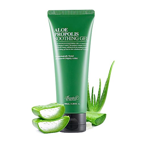 BENTON Aloe Propolis Soothing Gel, 3.38 fl oz ? Lightweight After-Sun Moisturizer for Face, Travel-Friendly Size, Organic Aloe Vera