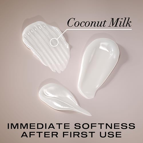 OGX Nourishing + Coconut Milk Moisturizing Conditioner for Strong & Healthy Hair, with Coconut Milk, Coconut Oil & Egg White Protein, Paraben-Free, Sulfate-Free Surfactants, 25.4 fl oz