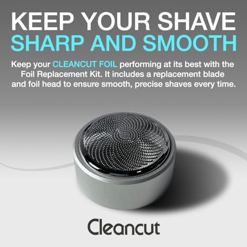 Replacement Kit for Cleancut ES412 Personal Shaver - Blade and Foil Head Replacement for Precision Shaving - Includes New Blade, Foil & Cap - Made in Japan, Easy to Install