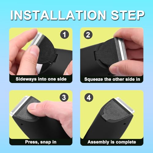 4 Packs Black Replacement Blades for Meri-dian Trimmer,Compatible with Meridian Body Trimmer Onyx & Sage£¬Hygienic Ceramic Replacement Blades