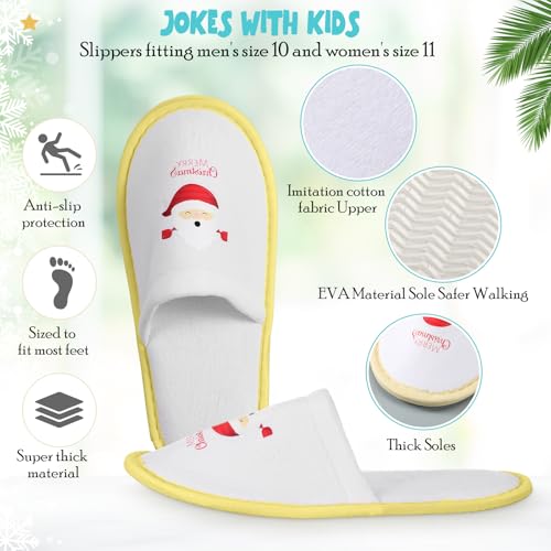 Shihanee 36 Pairs Christmas Disposable Slippers Bulk Guests Hotel Spa House Slippers Non-slip Disposable Washable Reusable for Men Women Adult Indoor Bathroom Hotel Bride