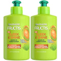 Garnier Fructis Sleek & Shine Leave-In Conditioning Cream for Frizzy, Dry Hair, Plant Keratin + Argan Oil, 10.2 Fl Oz, 1 Count (Packaging May Vary) (Pack of 2)