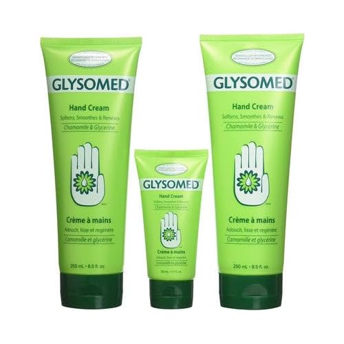 Glysomed Hand Cream Combo Pack, 8.5 Fl Oz (2 Count) + 1.7 Fl Oz (1 Count)