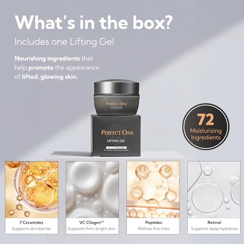 PERFECT ONE Lifting Gel ? All-in-One Face Moisturizer & Anti-Aging Serum ? With Collagen, Niacinamide, Retinol, VC & Hyaluronic Acid ? Firms, Brightens, Hydrates, and Smooths Fine Lines, 50g