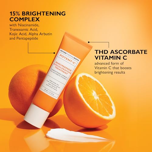 Peter Thomas Roth | Potent-C Niacinamide Discoloration Treatment for Discoloration, Dark Spots and Post-Acne Marks, Intensive Brightening Treatment with Vitamin C and Niacinamide