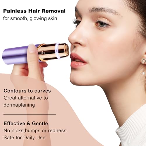 ANUMITRA Gen 3 Pro 2 in 1 Flawless Facial Hair Removal for Women- Eyebrow Trimmer for Face, Lip, Nose Hair Trimmer, with Replacement Heads, Facial Razor for Women, Flawless Facial Hair Remover