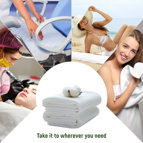 Disposable Bath Hair Drying Towels, 50 Count Super Absorbent Large Luxury Towels, Salon & Spa Yoga Camping Trips for Hair, Face, Body 16" x 31.5"