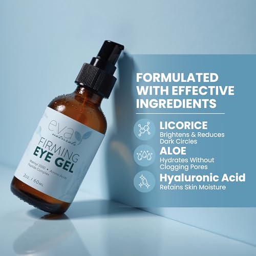 Eye Gel for Dark Circles, Bags & Puffiness ? Anti-Aging Serum with Peptides, Hyaluronic Acid & Botanicals ? Firming Under Eye Treatment for Wrinkles, Fine Lines & Tired Skin ? 2 oz