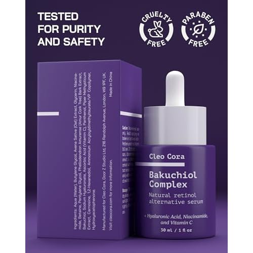 Bakuchiol Retinol Serum - Anti Aging Serum for Face & Eyes - Korean Skincare Retinol Alternative - Fine Lines & Wrinkles - Rejuvenation Facial Skin Care Booster - Bakuchiol Niacinamide Hyaluronic Acid