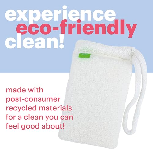 Bath Scrubber for Body by Afterspa, Shower Brush, Back Loofah, Body Exfoliator, Vegan and Cruelty Free (Pack of 6)