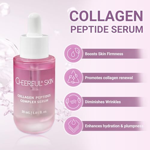 Collagen Peptide Anti-Aging Serum - Hydrating Facial Treatment with Hyaluronic Acid, Reduces Fine Lines & Wrinkles, Repairs Skin, 1 fl oz