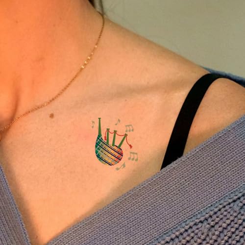 10 Sheet Music Note Temporary Tattoos,Cute Music Notes Tattoos Stickers for Birthday Party Supplies Favors, Waterproof Fake Instrument Note Tattoo for Women Body Art Decor Q857
