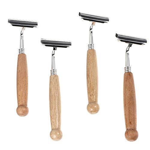 Beaupretty Bamboo Handle Safety Razor for Men Reusable Single Blade Manual Shaver Smooth Close Shaving Experience Comfortable Grip 5.11 Inch